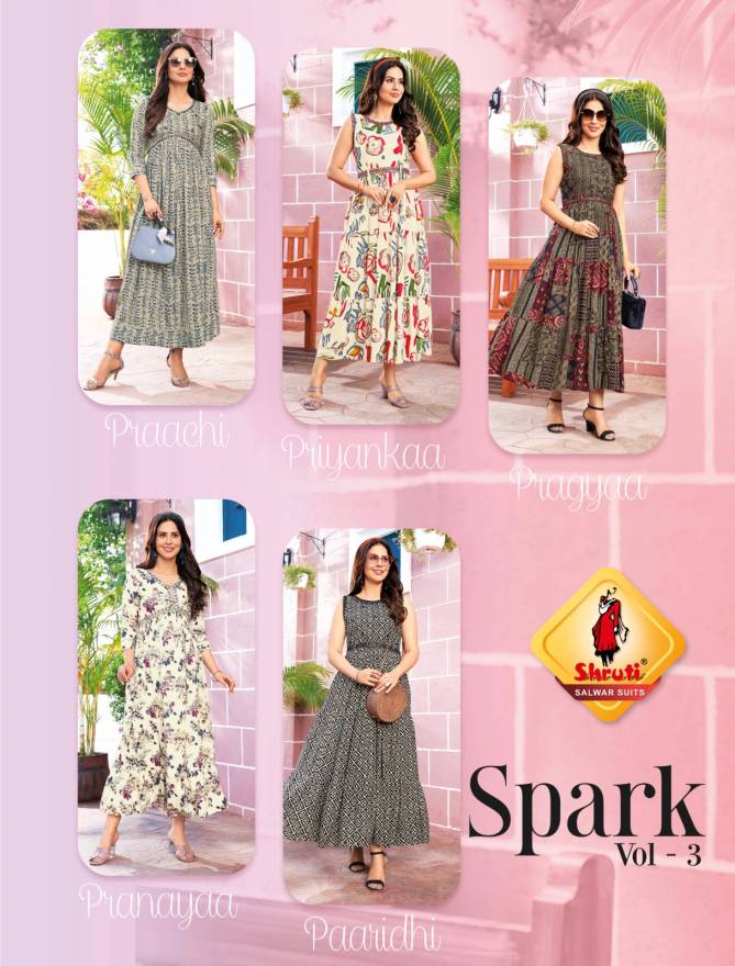 Spark Vol 3 By Shruti Suits Long Kurti Catalog